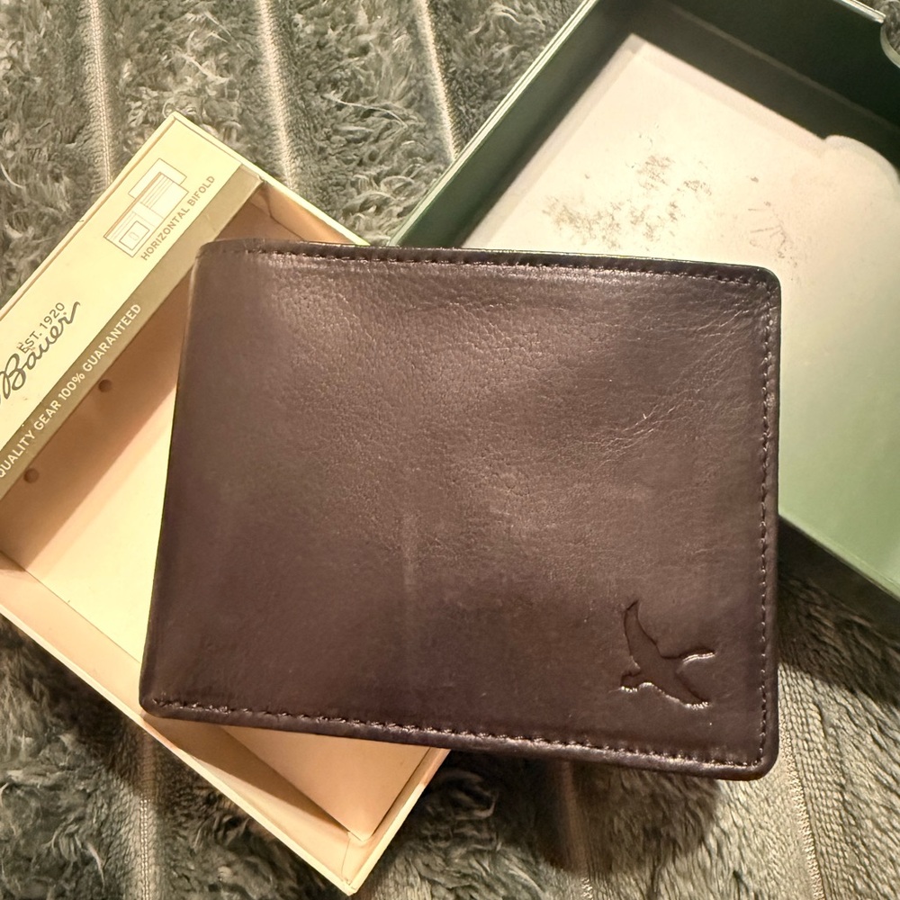 Eddie Bauer Dark Brown Leather Wallet